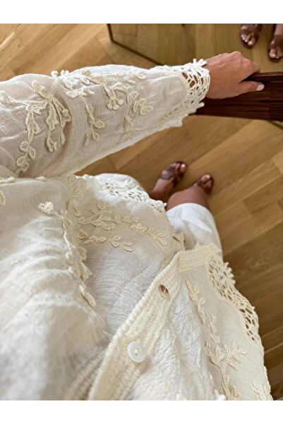 Lavanta Tekstil Πουκάμισο με κορδόνια