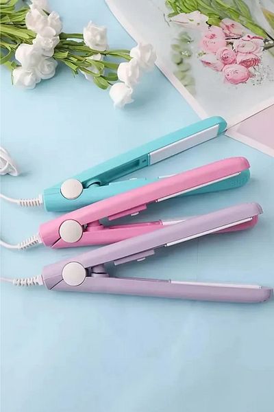 MİNGODAN Portable Hair Straightener Styler Mini Travel Size in Mini Travel Type Bag