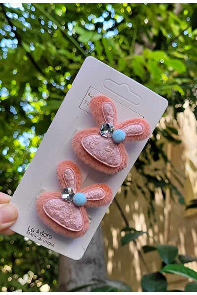 LO ADORO 2-комплект плюшевих кроликових вушок з цирконом для дівчаток Спеціал...