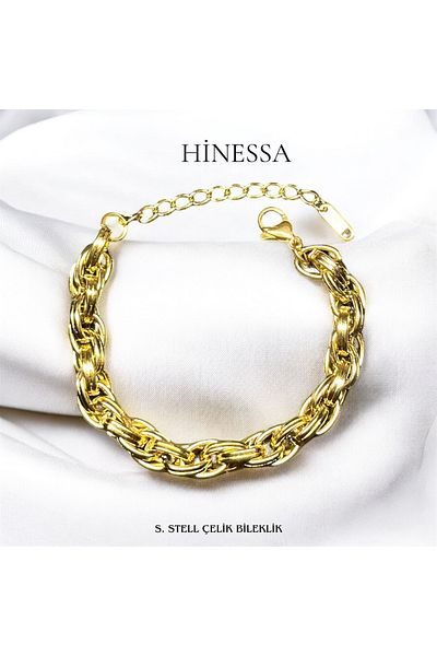 HİNESSA Gold Stainless Steel Bracelet