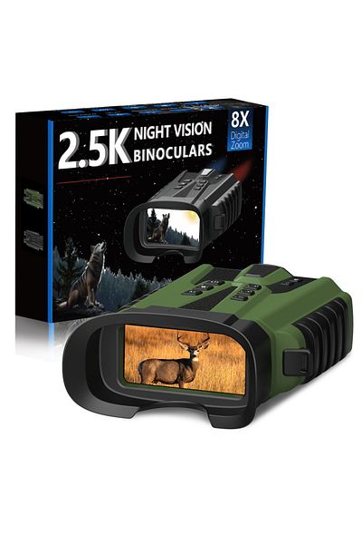 CLC SmartGear Binoclu Digital CLC SmartGear 15MP, 2.5K, Zoom 4X+8X, Night Vision, IR, 5200mAh, USB-C, SD, Verde