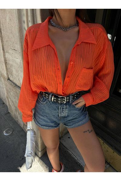 LB Laluna Butik Γυναικείο ύφασμα τζιν με διπλό σορτς ψηλόμεσο