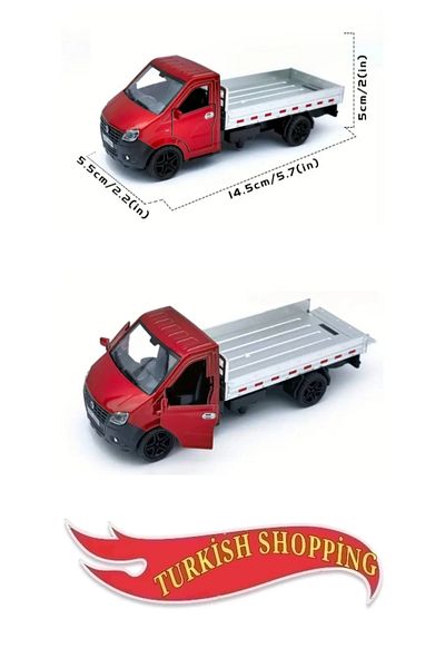 shop 1:36 Scale Zinc Alloy Pull Drop Three Door Opening Truck Pickup