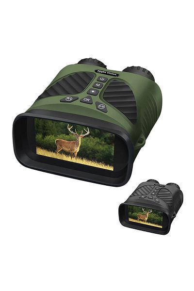 CLC SmartGear CLC SmartGear 2.5K UHD 40MP digital binoculars, 10X+8X zoom, IR 300m, IPS 3", 2500mAh, 32GB, Green