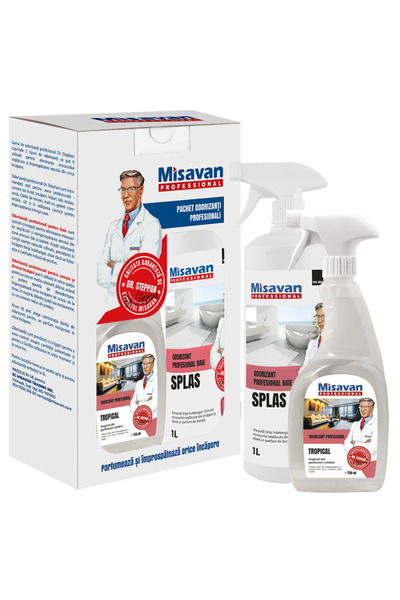 Misavan Pachet Odorizant Baie Splas 1L + Odorizant Camera Tropical