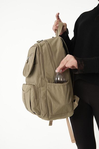 H&D COLLECTİON Αδιάβροχο τσαντάκι πλάτης για φορητό υπολογιστή πολλαπλών διαμερισμάτων Crinkle Fabric 3061