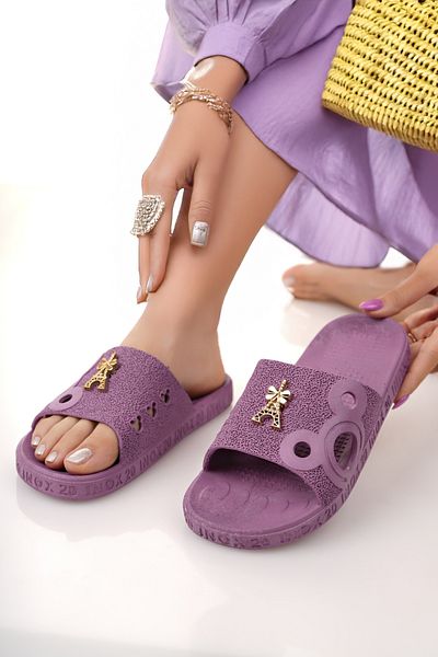 Modafırsat Women's Slippers Non-Slip Waterproof Stylish Home Out Beach Summer Daily Slippers
