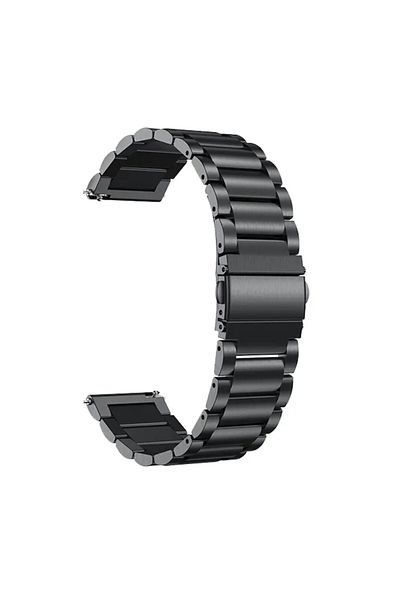 OEM Curea metalică, compatibilă cu ceasul inteligent de 24 mm, telescoape cu QR, negru maro