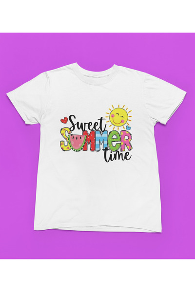 MAGORS STIL-X SWEET SUMMER CU IMPRIMEU GOLIȚĂ 100% BUMBAC TRICOU FETE ALB, RO...