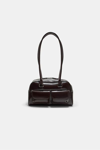 Stradivarius Shoulder bag with pockets and long strap