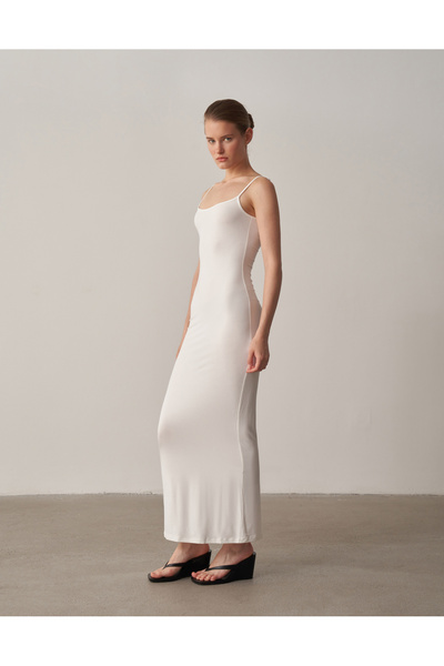 lessandromance Gündüzden Geceye Askılı Midi Elbise