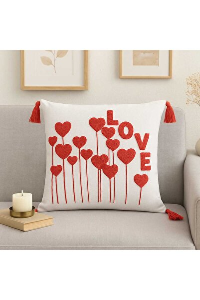 e-Bizz Store Husă pentru pernă brodată Punch, 1 bucată, Love Love Valentine's...