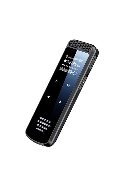 CLC SmartGear Voice Recorder Q55 16GB, 360° Stereo, Dual Mic, DSP, Voice Activation, OTG, Touch, Expandable, Black