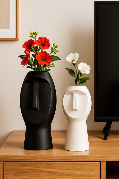 Hmydesign Face to Face Decorative Ceramic Vase