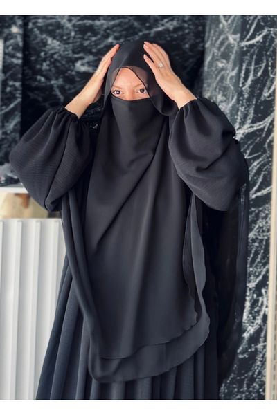 Fashion journey Shaded Oval Soufflé Long Size Hijab Hajj Umrah