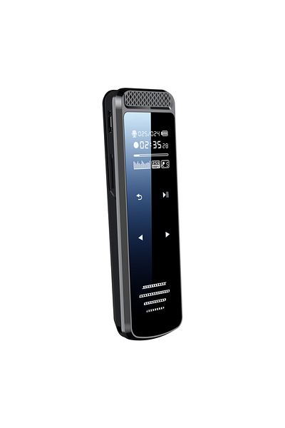 CLC SmartGear Voice Recorder Q55 32GB, 360° Stereo, Dual Mic, DSP, Voice Activation, OTG, Touch, Expandable, Black