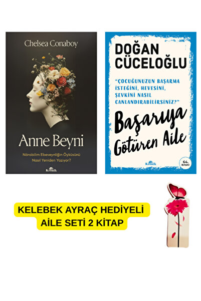 Kronik Kitap Başarıya Götüren Aile - Anne Beyni 2 Kitap Set Kelebek Ayraç Hed...