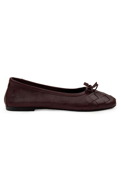 Pegia Women's Braided Leather Ballerinas Dg6019