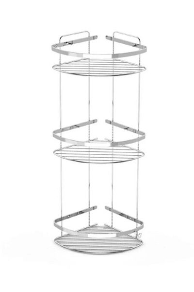 Aktel Banyo Suport pentru șampon pentru baie, din inox de calitate crom 304, cu 3 niveluri