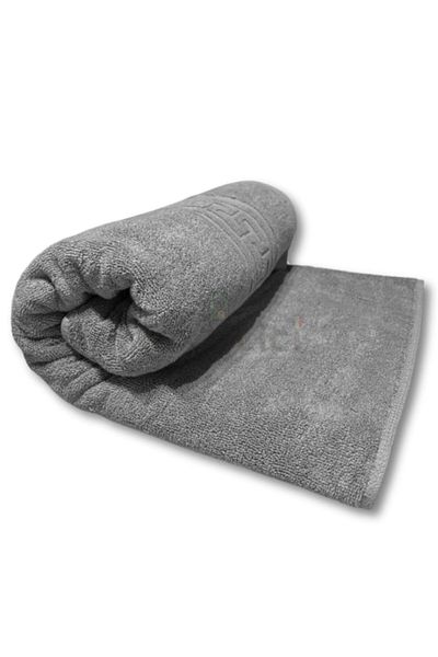 TextiLici Prosop 50x90 cm, Gri, 100% Bumbac, Fir Dublu, Fabricat in Romania