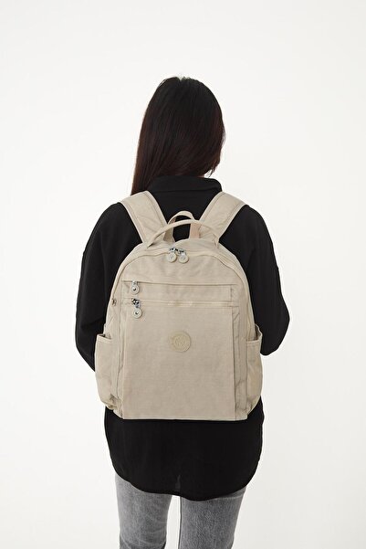 H&D COLLECTİON Unisex Αδιάβροχο τσαλακωμένο ύφασμα πολλαπλών διαμερισμάτων για φορητό υπολογιστή και σακίδιο πλάτης 3059