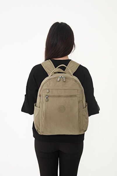 H&D COLLECTİON Unisex Αδιάβροχο τσαλακωμένο ύφασμα πολλαπλών διαμερισμάτων για φορητό υπολογιστή και σακίδιο πλάτης 3059