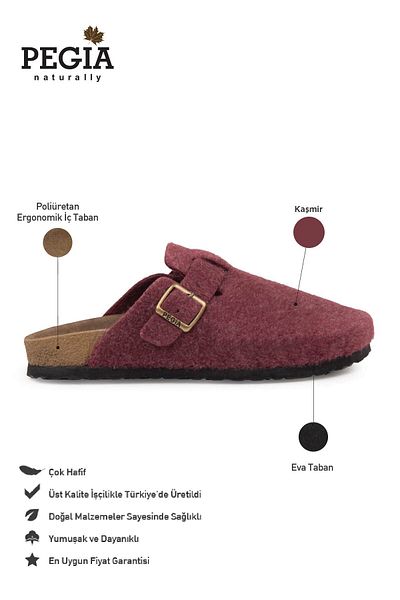 Pegia Women's Cashmere Sabo Slippers 215545