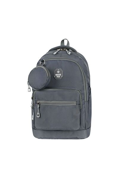 Dadacuq Satin Fabric Four Compartment Casual Travel School Backpack with Wallet Accessories