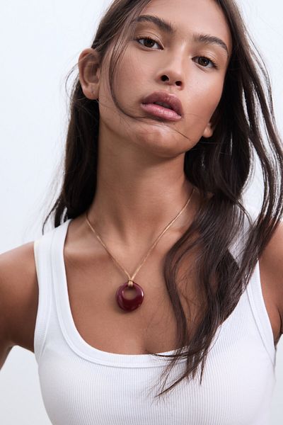 Stradivarius Set of 2 cord and bead necklaces