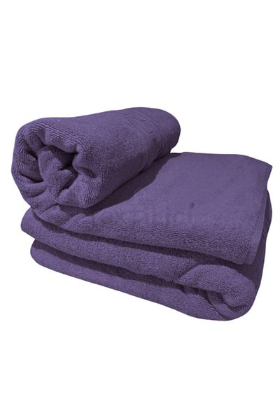TextiLici Set 2 Towels 50x90cm, Purple, 100% Cotton, Double Thread