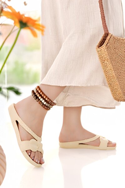 Modafırsat Women's Slippers Non-Slip Waterproof Stylish Home Out Beach Summer Daily Slippers