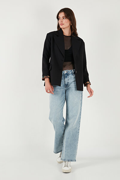 Lela Regular Fit Mono Yaka Desenli Astar Detaylı Blazer Ceket CEKET 6524430