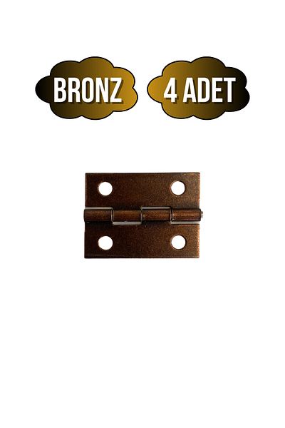 DSYapıAksesuar Bronze Backgammon Hinge Furniture Box Hinge (Bronze) (4 Pcs) (Width: 3cm Length: 2cm)
