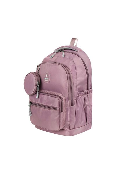 Dadacuq Satin Fabric Four Compartment Casual Travel School Backpack with Wallet Accessories