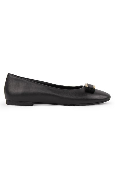 Pegia Genuine Leather Buckle Ballerinas Dg6048