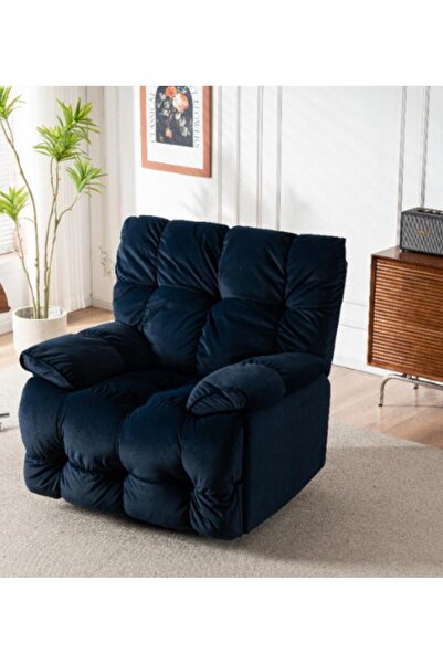 toys yard كرسي استرخاء - كرسي راحة - مخمل فاخر - هزاز -مسند ارجل -يتحمل اكثر 200 كم - بتصميم يتناغم بشكل الجسم