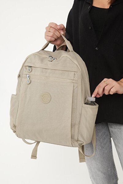 H&D COLLECTİON Unisex Αδιάβροχο τσαλακωμένο ύφασμα πολλαπλών διαμερισμάτων για φορητό υπολογιστή και σακίδιο πλάτης 3059