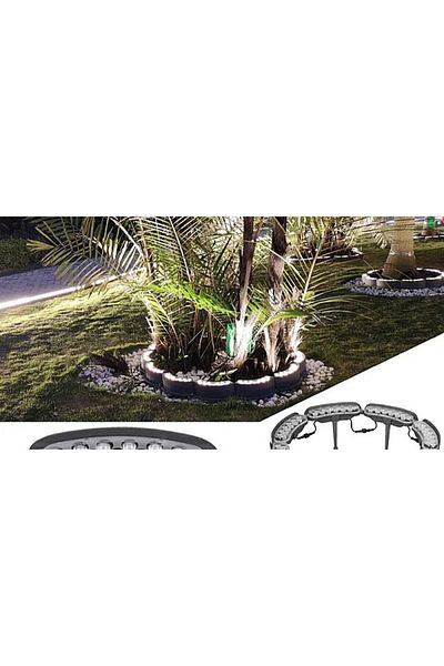 HummerBest Garden Floodlight, Grey, Yellow Light, 12 Watt