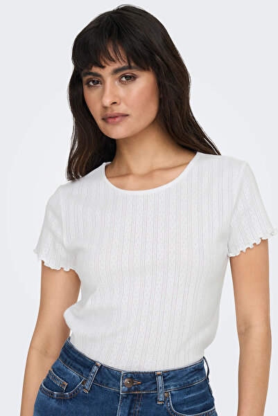 ONLY Μπλουζάκι Onlcarlotta 100% βαμβακερό με στρογγυλή λαιμόκοψη 15256154