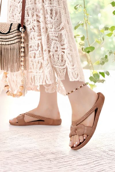 Modafırsat Women's Slippers Non-Slip Waterproof Stylish Home Out Beach Summer Daily Slippers