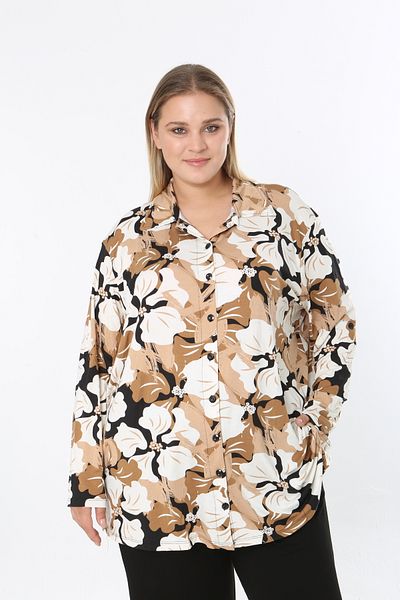 XL Modam cămașă de damă cu model lycra viscoză mărime mare