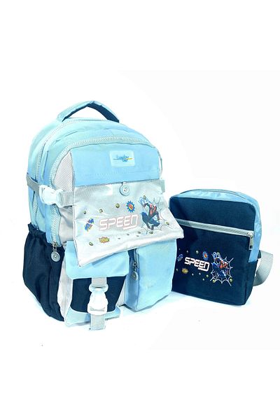 Nico Geantă de școală în stil coreean cu accesorii pentru fete și băieți