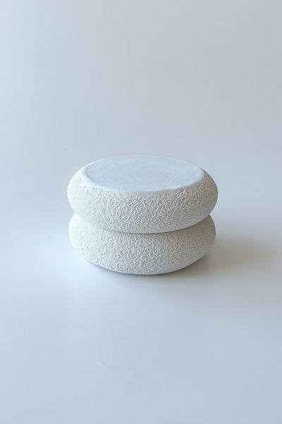 sin istanbul Textured Lid Steel Ash Tray White