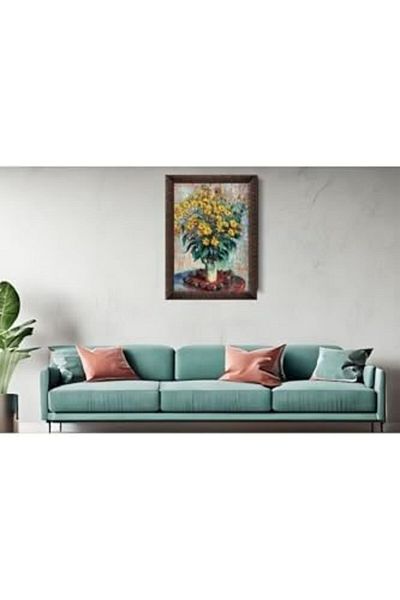 STOREMAX Puzzle Jerusalem Artichoke Flowers, Claude Monet 1000 Piece Puzzle with Frame Star Buy Bz 1087243