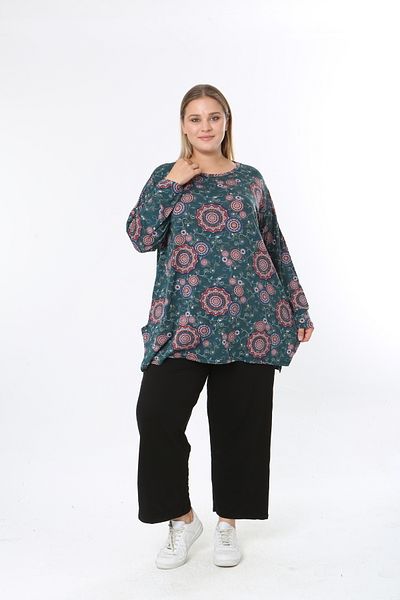 XL Modam Women's Digital Print Plus Size Tunic