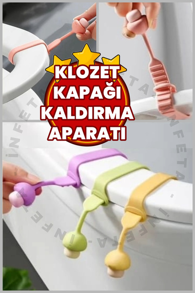 İnfeta Hijyenik Mantar Şekilli Klozet Kapağı Kaldırma Aparatı X 2 Adet