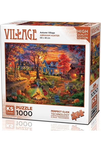 STOREMAX Games 1000 Piece Autumn Village Puzzle Star Buy Bz 1087243