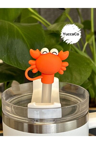 YuccaCo Accessorize Your Life Yengeç Termos Pipet Süsü/ Yengeçli Pipet Koruyu...