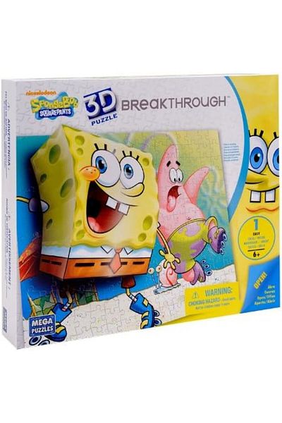 STOREMAX Puzzle 110 Piece 3D Puzzle Breakthrough Sponge Bob 2 Star Buy Bz 1087243