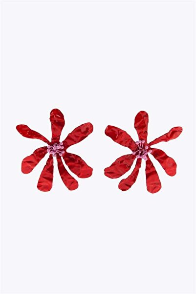 Royaleks Flower Earrings - Red